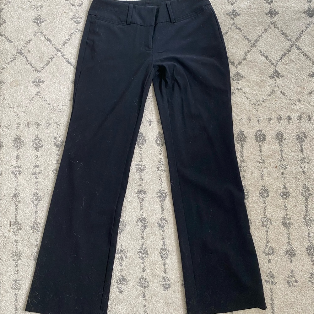 New York and Company Black Flared Slacks size 2